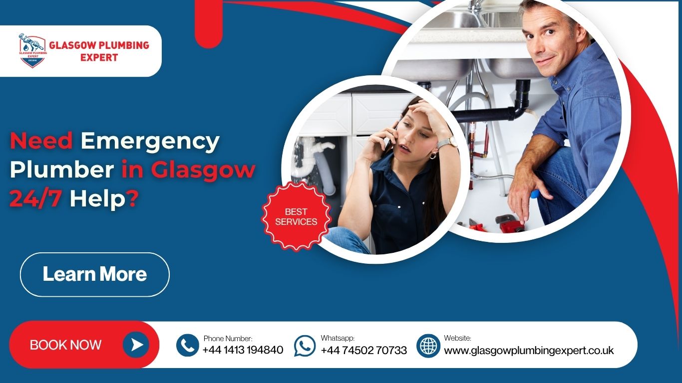 Emergency plumber in Glasgow providing 24/7 repair service